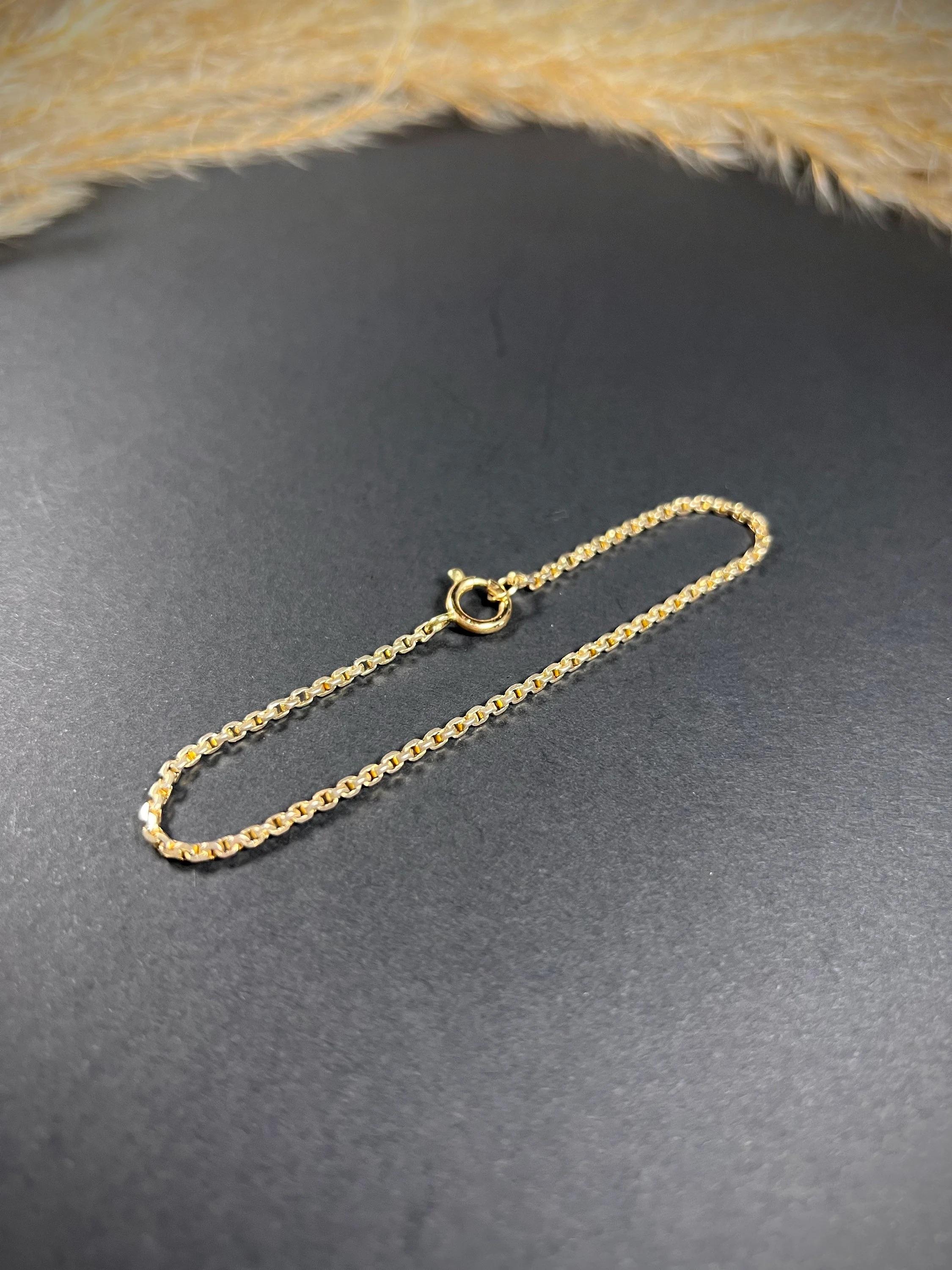 Antiquity 9ct Gold Edwardian Fancy Square Link Bracelet Unisexe en vente
