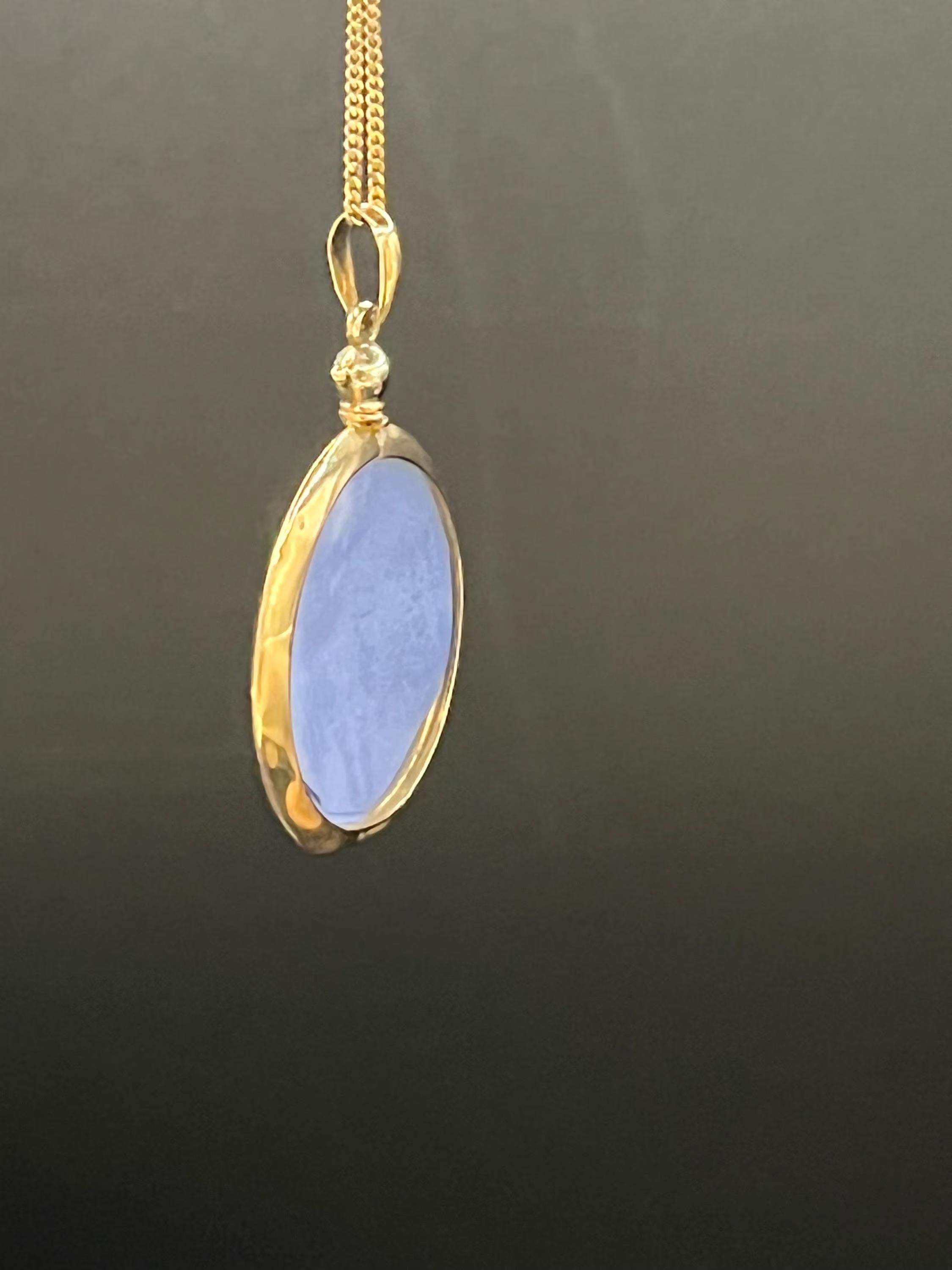 Women's or Men's Antique 9ct Gold, Edwardian Glass Open Locket Pendant, Circa 1900 For Sale