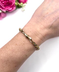 Antique 9ct Gold, Edwardian Graduated Double Rolo Link Bracelet