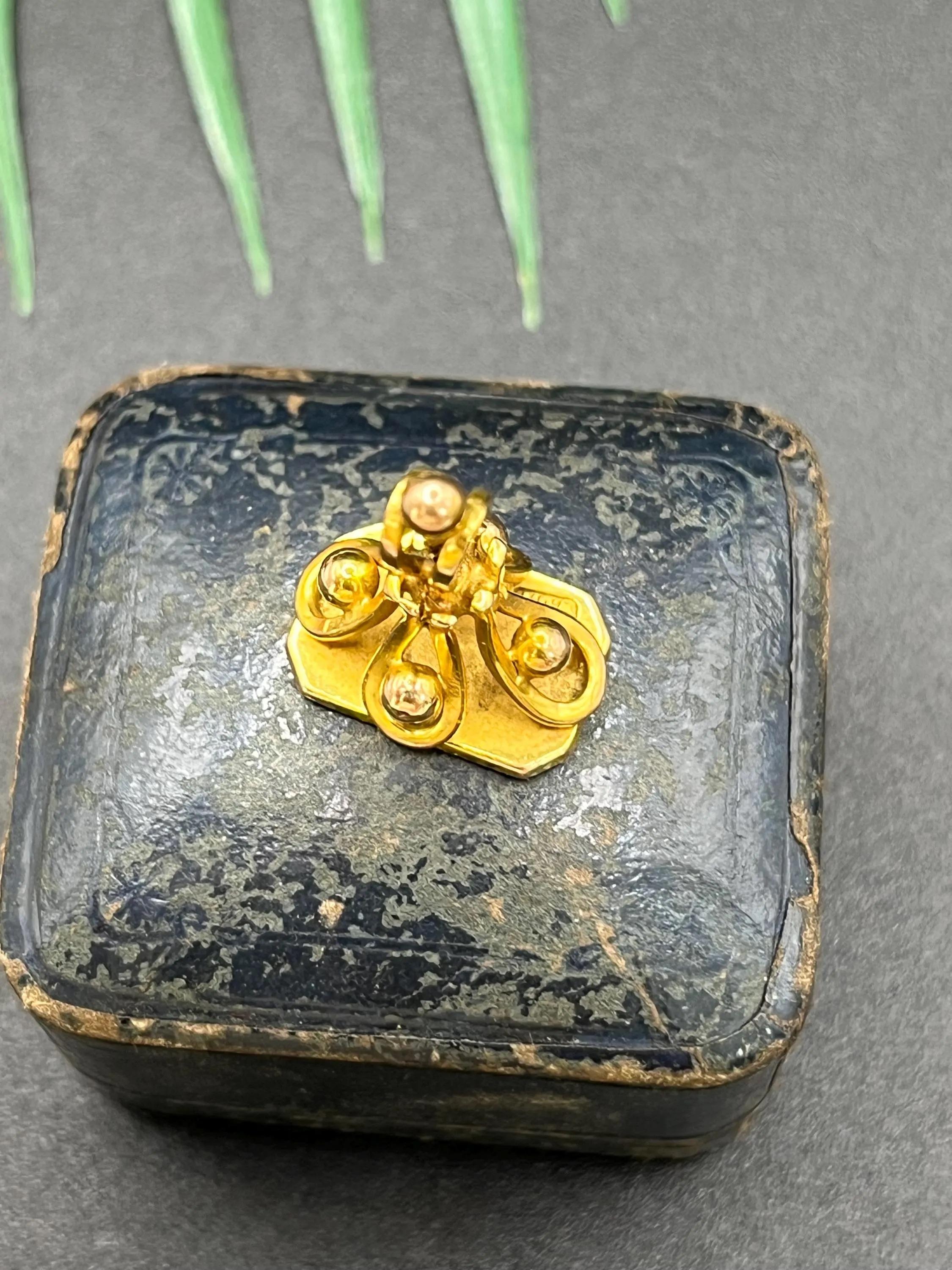 Antique 9ct Gold Fob Pendant Hallmarked Chester 1927 For Sale 4