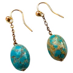 Antique 9ct Gold Gemstone Earrings