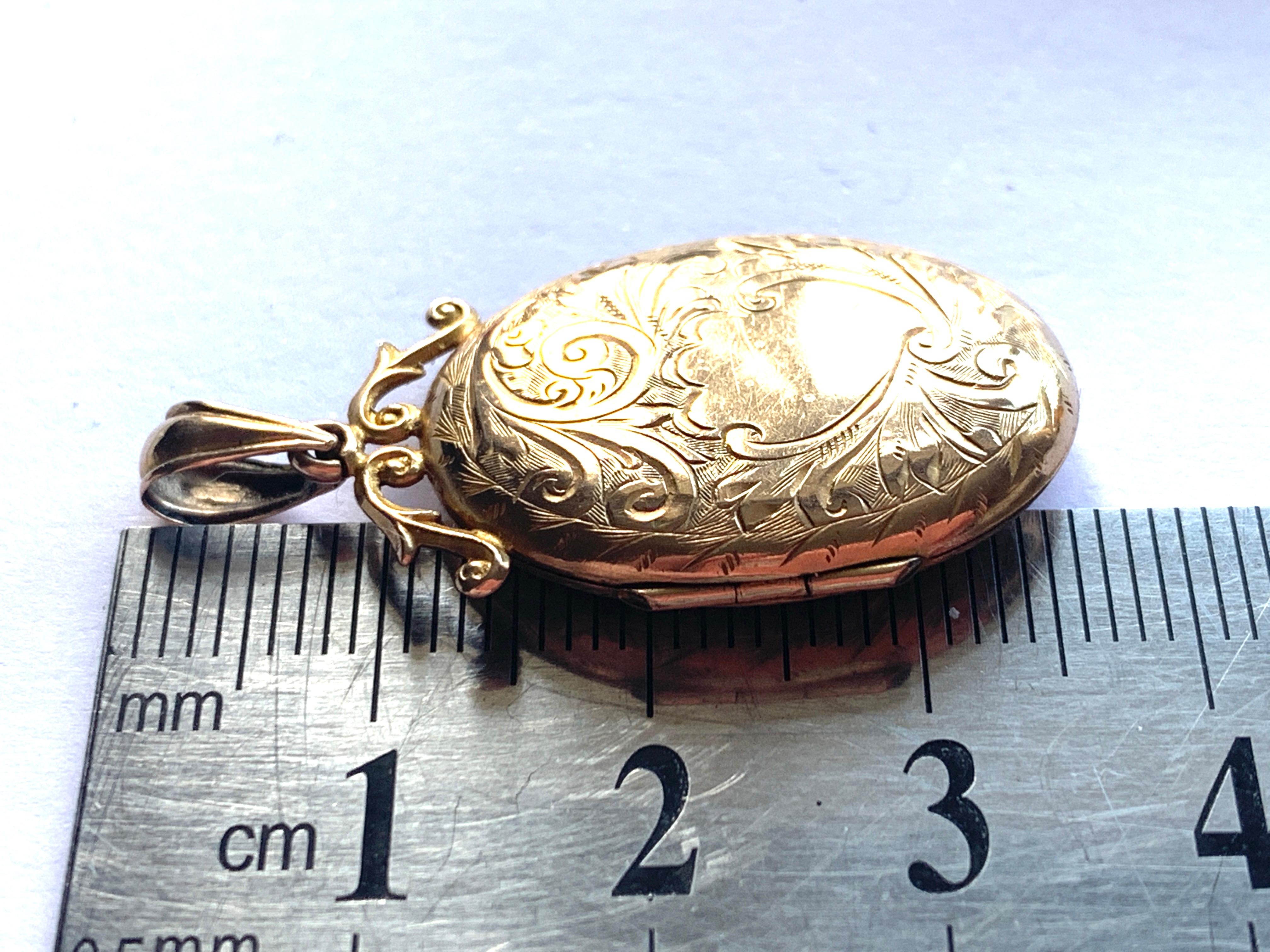 large gold locket necklace uk