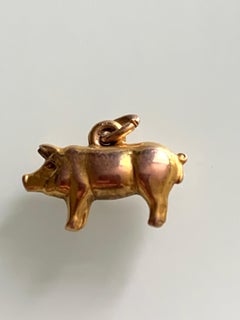 Antique 9ct Gold Lucky Pig Charm 0.46 g