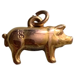 Antique 9ct Gold Lucky Pig Charm 0.46 g