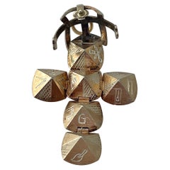 Antiker antiker 9 Karat Gold Masonic Kugel-Anhänger