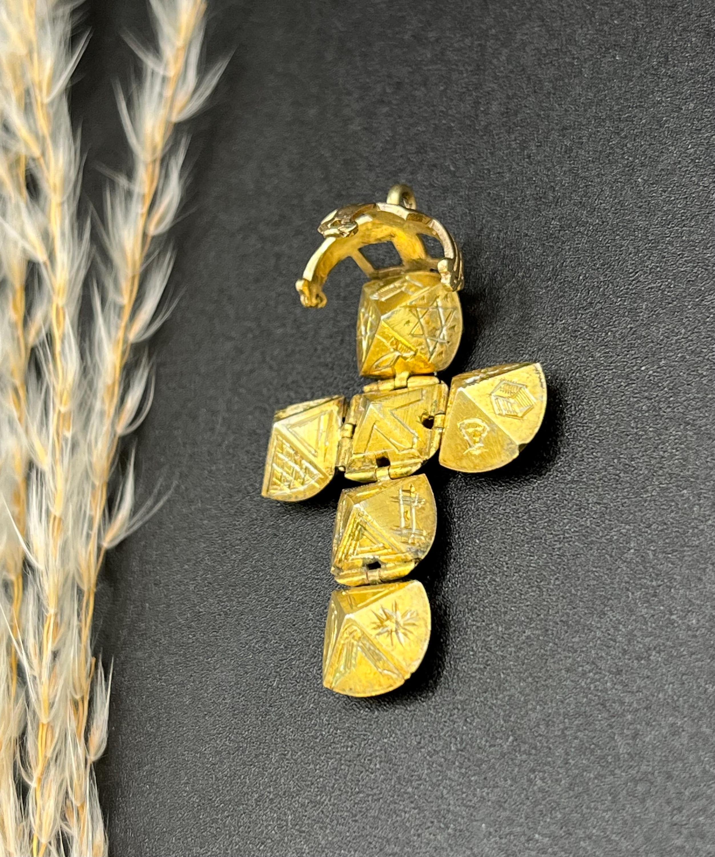 Porte-boules maçonnique ancien en or 9ct et argent Circa 1920 en vente 8