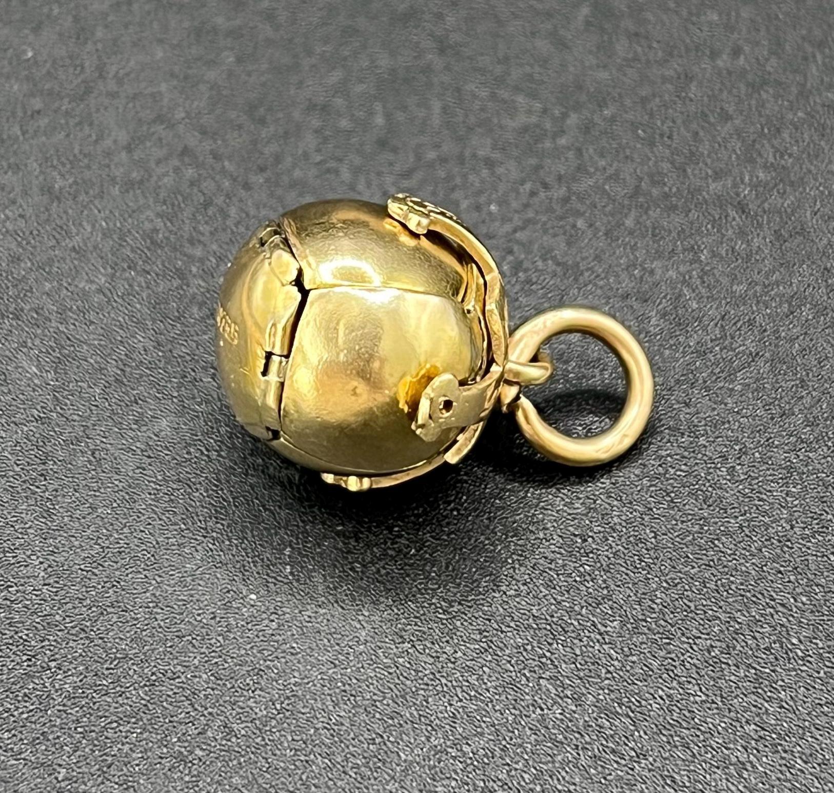 Porte-boules maçonnique ancien en or 9ct et argent Circa 1920 en vente 4