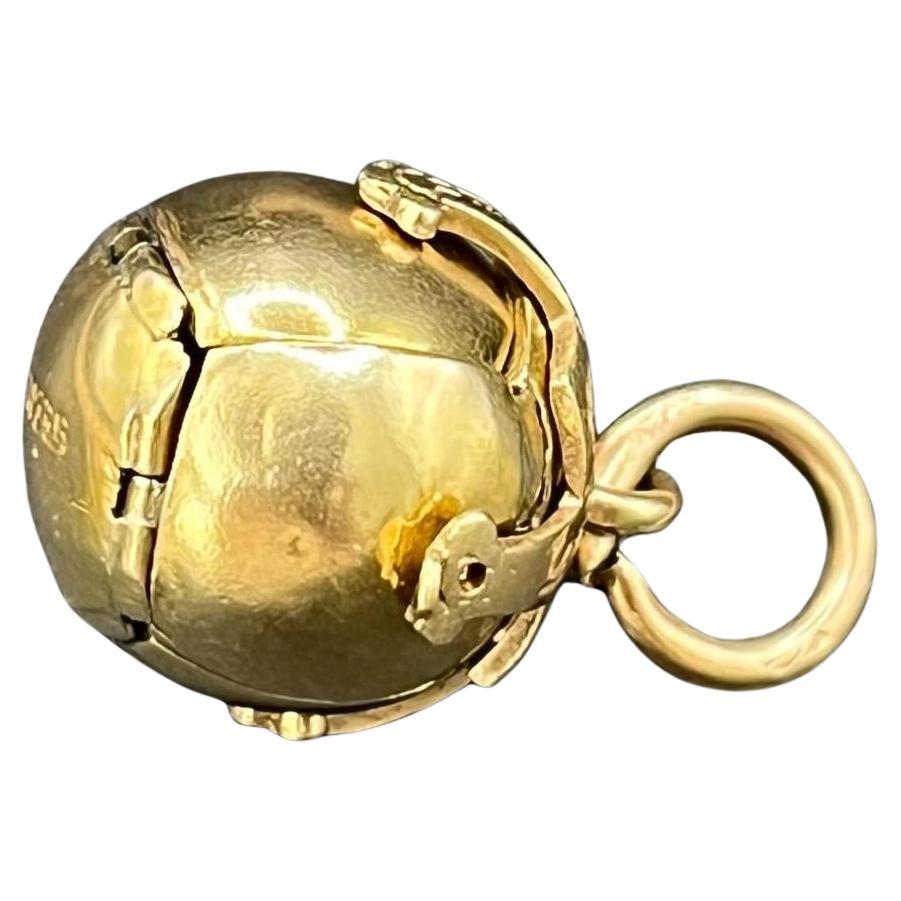 Porte-boules maçonnique ancien en or 9ct et argent Circa 1920 en vente