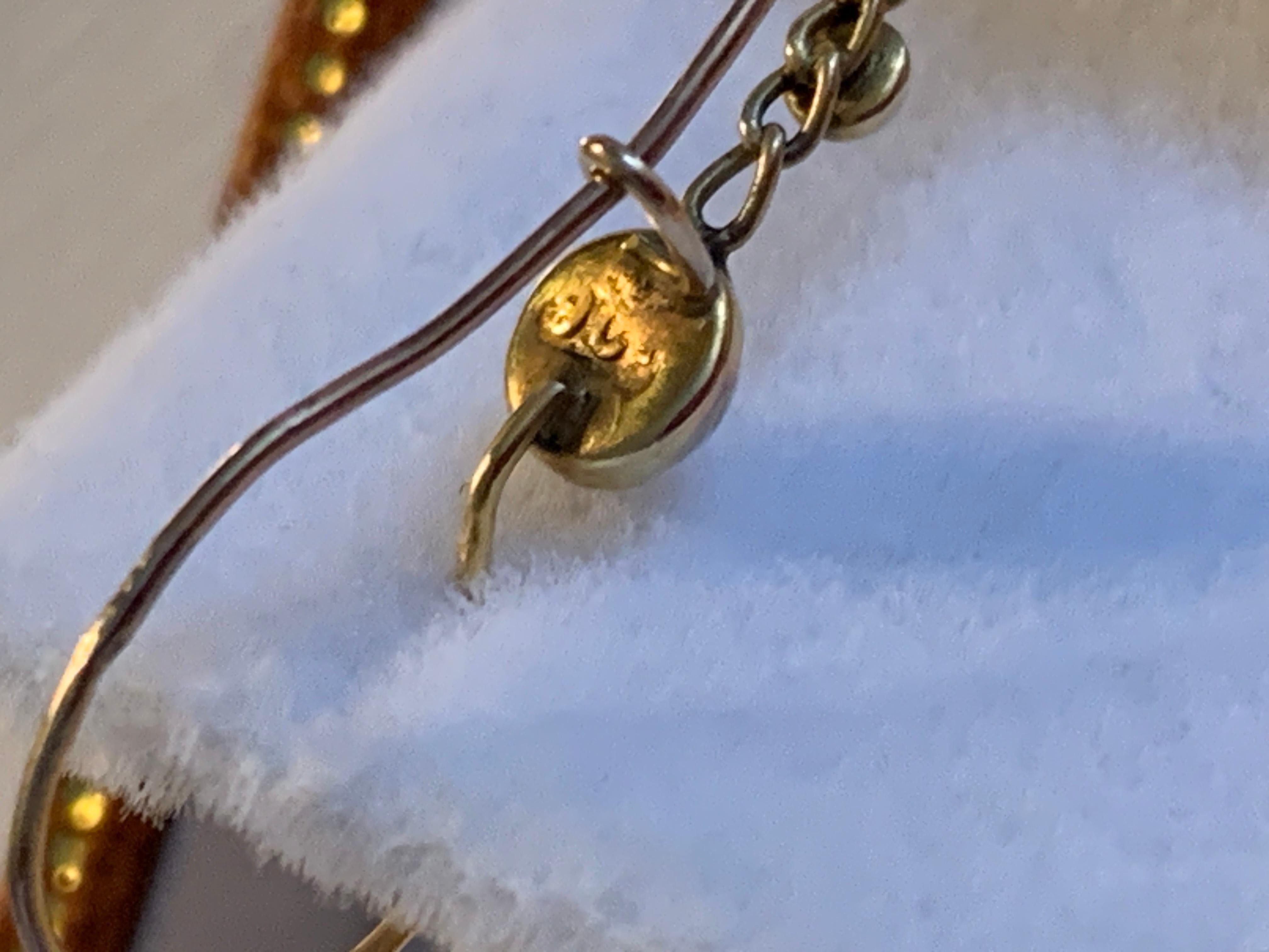 Donna Orecchini antichi di perle in oro 9ct in vendita