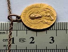 Antique 9ct Gold Religious Necklace