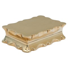 Antique 9ct Gold Scalloped Form Pill Box By Deakin & Francis 1849