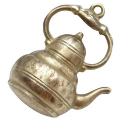 Antique 9ct Gold Tea Pot Pendant Charm Fob c1911 375 Purity Huge for Bracelet