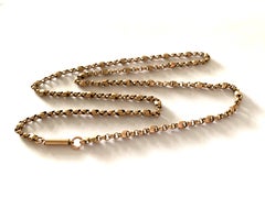 Antique 9ct Gold Victorian 19" Chain