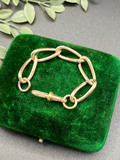 Antique 9ct Gold Victorian Link Chain Extender with Dog Clip Clasp