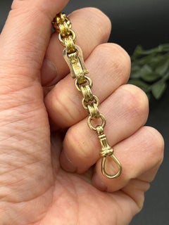 Antique 9ct Gold Victorian Ornate Chain Extender with Swivel Clasp, 2 3/4 inches