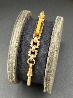 Antique 9ct Gold Victorian Ornate Chain Extender with Swivel Clasp, 3 1/4 inches