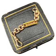 Antique 9ct Gold Victorian Ornate Chain Extender with Swivel Clasp, 3 1/4 inches
