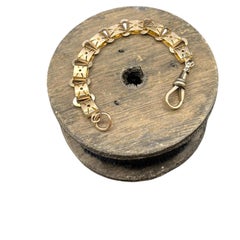 Rallonge de chaîne victorienne antique en or 9 carats, à maillons ouvragés, avec fermoir pivotant