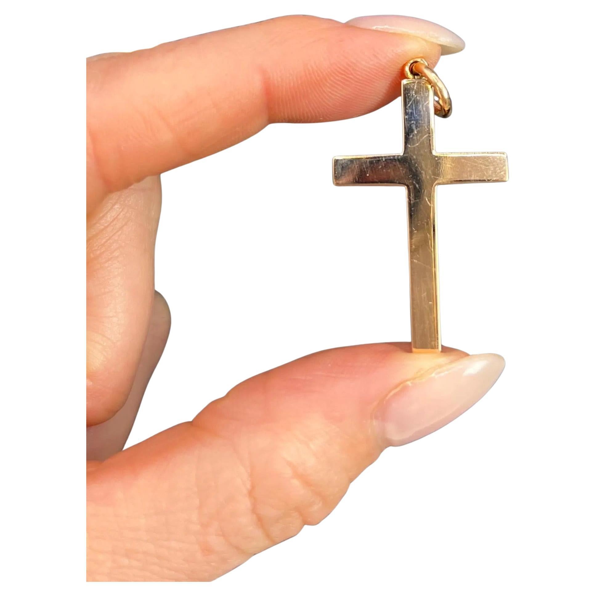 Antike 9ct Rose Gold, 1920er Jahre Kreuz Anhänger, Hallmarked Chester