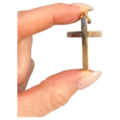 Antike 9ct Rose Gold, 1920er Jahre Kreuz Anhänger, Hallmarked Chester