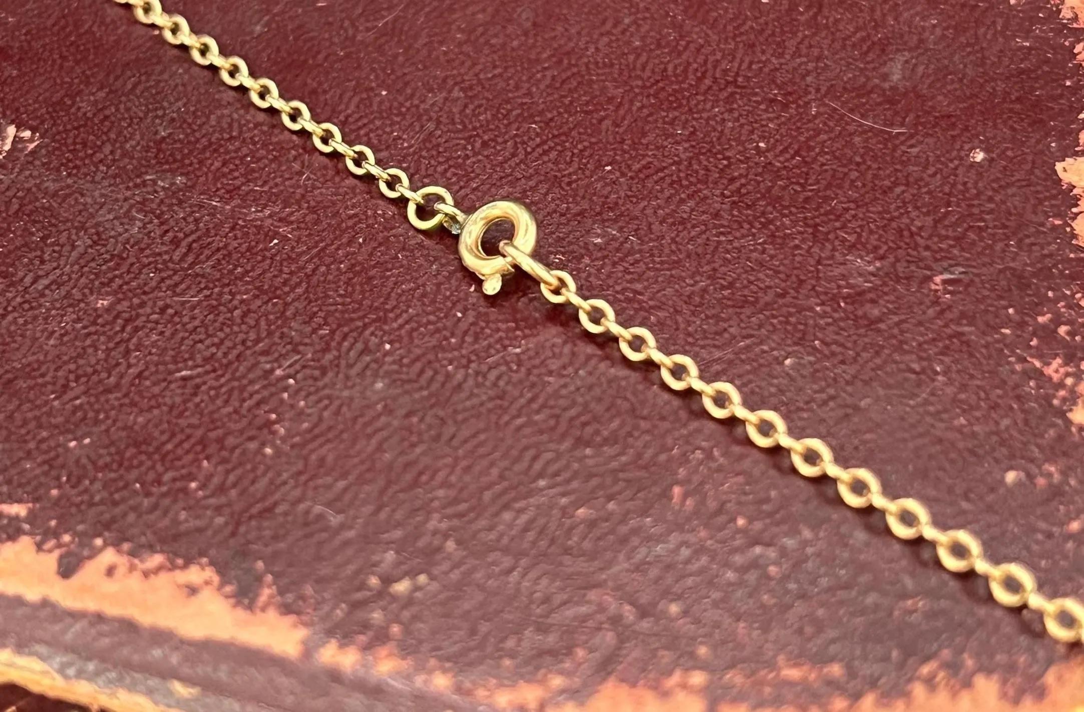 Édouardien Chaîne ancienne Edwardienne à maillons en or rose 9ct de 20 pouces en vente