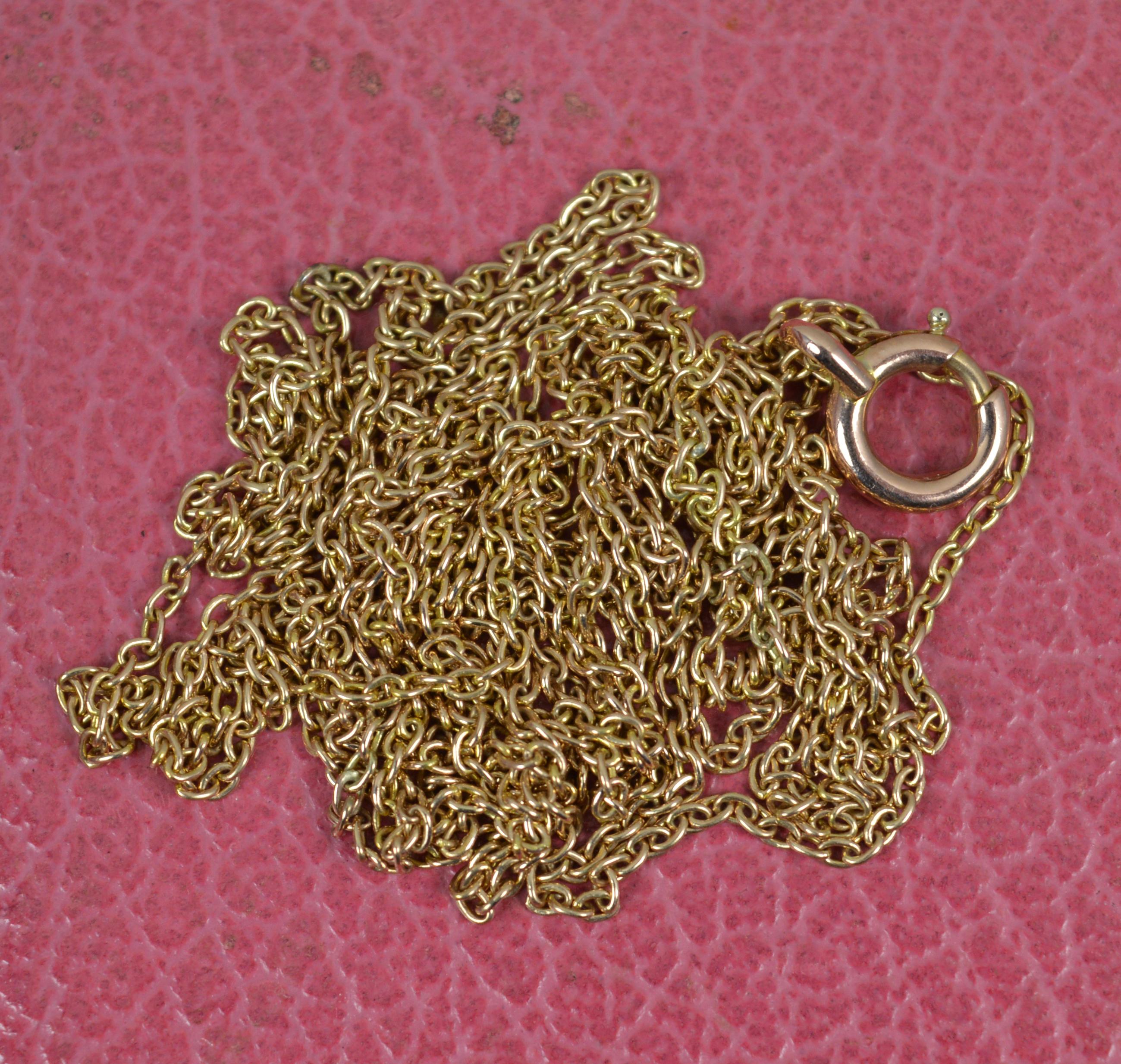 Antique 9ct Rose Gold Belcher Link Guard Muff Chain For Sale 5