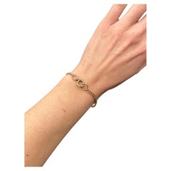 Antique 9ct Rose Gold 7 3/4 Inch Edwardian Solid Link Bracelet