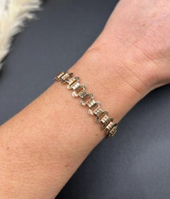 Antique 9ct Rose Gold 8 inch Victorian Fancy Link Bracelet