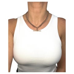 Antique 9ct Rose Gold Albert Chain Necklace Curb Link Hallmarked Birmingham 1918