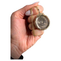 Antique 9ct Rose Gold Back & Front Victorian Round Locket