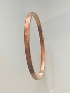 Antique 9ct Rose Gold Bangle Fully Hallmarked
