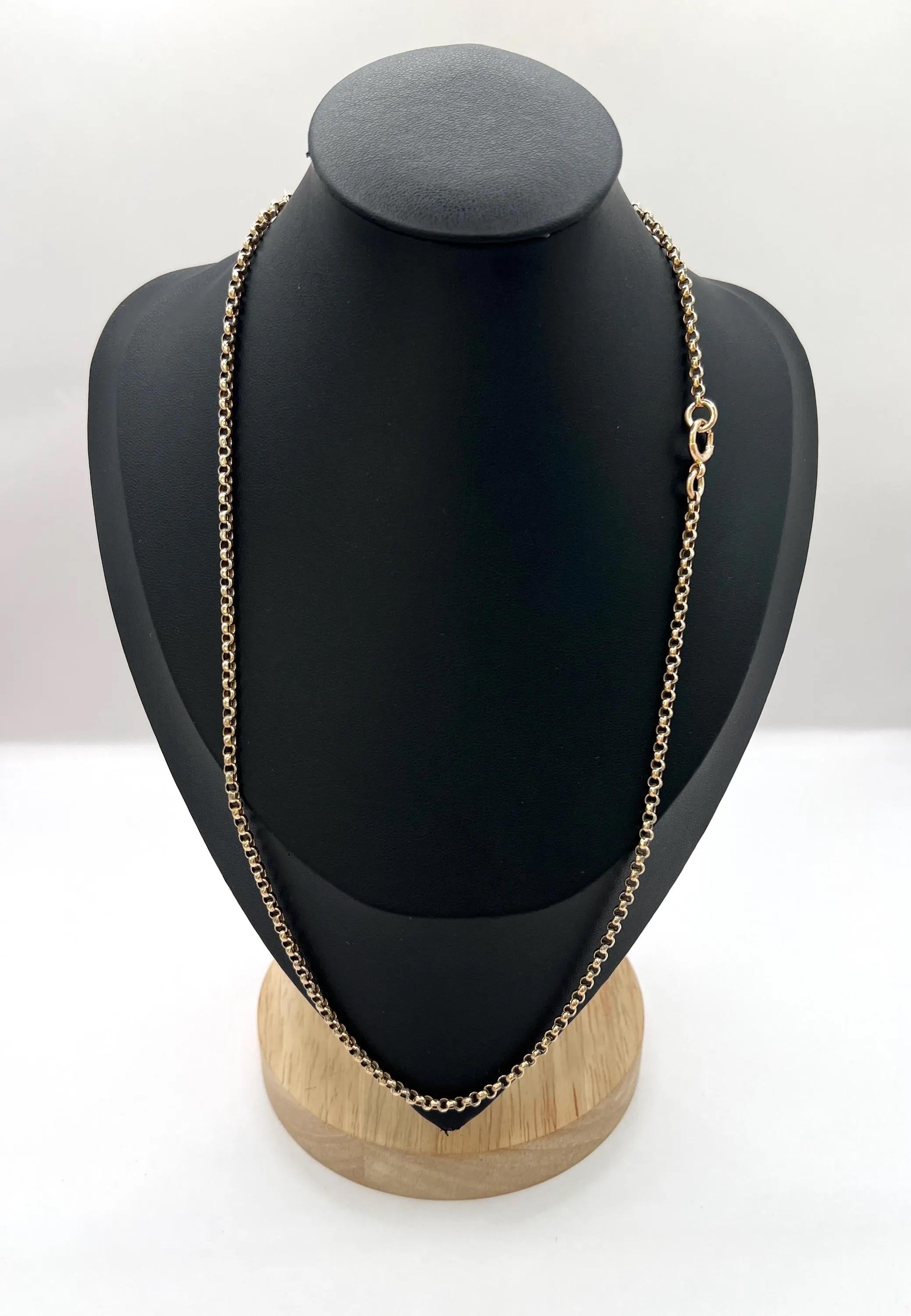 Antiguo collar de cadena Belcher de oro rosa de 9 ct: Estilo Eduardiano, 20 3/4 Pulgadas en venta 7