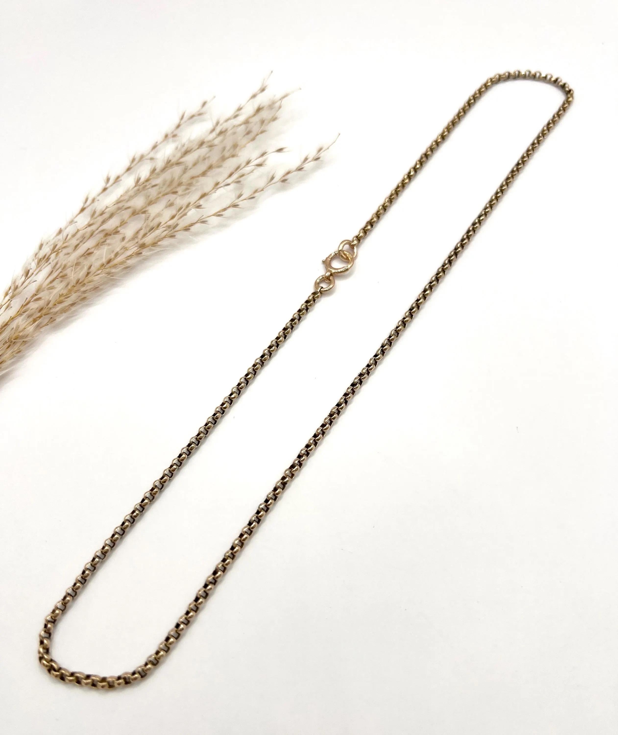 Antiguo collar de cadena Belcher de oro rosa de 9 ct: Estilo Eduardiano, 20 3/4 Pulgadas en venta 3