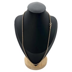 Antique 9ct Rose Gold Belcher Chain Necklace: Edwardian Style, 20 3/4 Inch