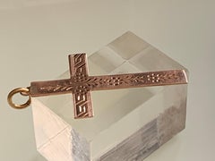 Antique 9ct Rose Gold Cross