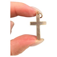 Antiguo Colgante de Cruz de Oro Rosa de 9 ct, Hallmarked Chester 1907