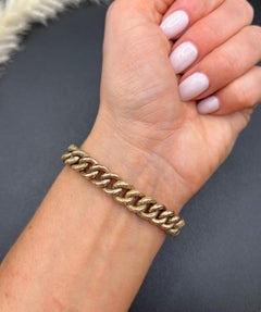 Antique 9ct Rose Gold Edwardian Curb Bracelet With Floral Heart Padlock