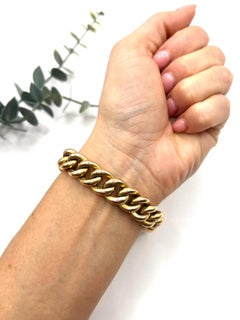 Antique 9ct Rose Gold Edwardian Curb Bracelet With Heart Padlock