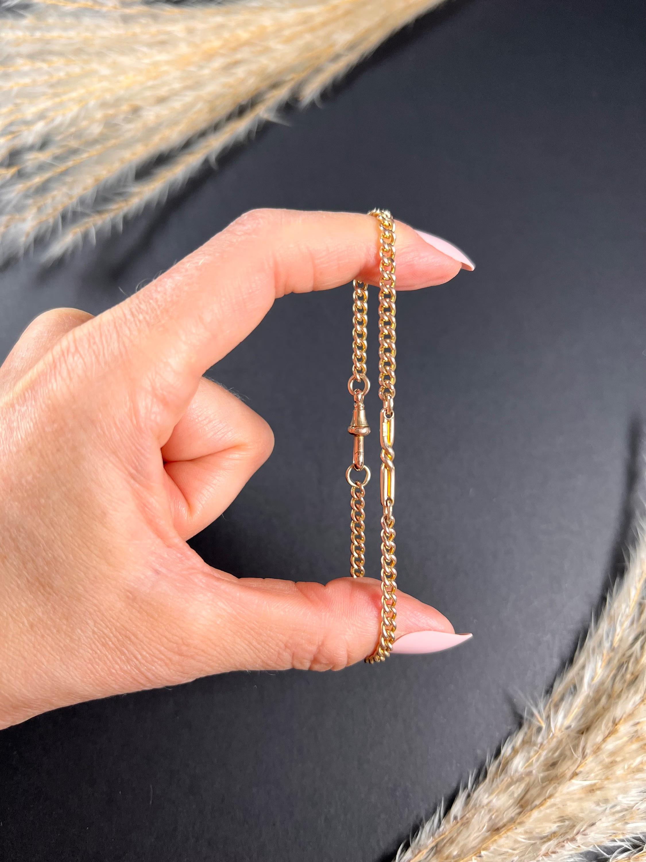 Antikes edwardianisches Gliederarmband aus 9 Karat Roségold mit Knotenkurbeln (Edwardian)