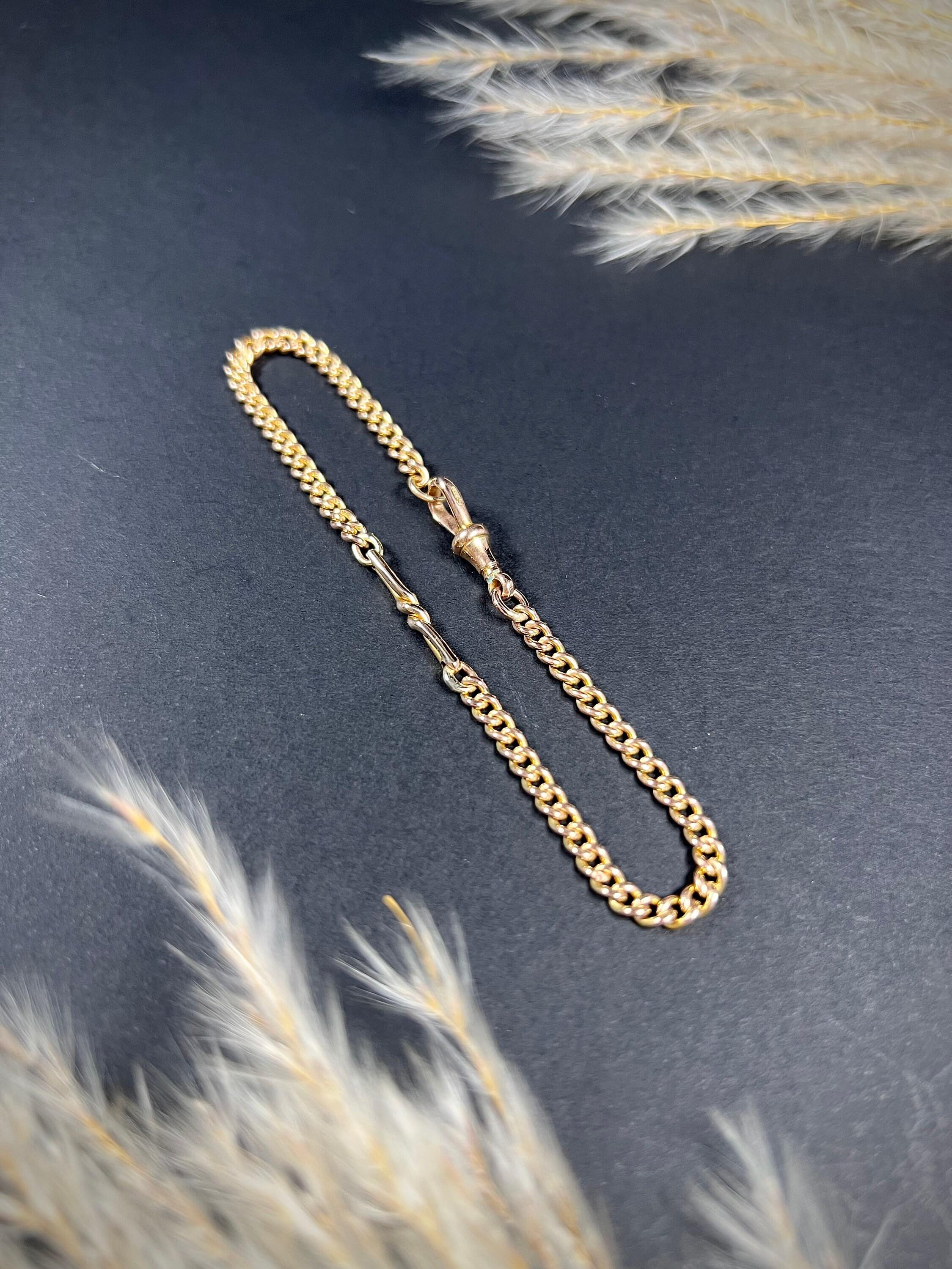 Antikes edwardianisches Gliederarmband aus 9 Karat Roségold mit Knotenkurbeln 1