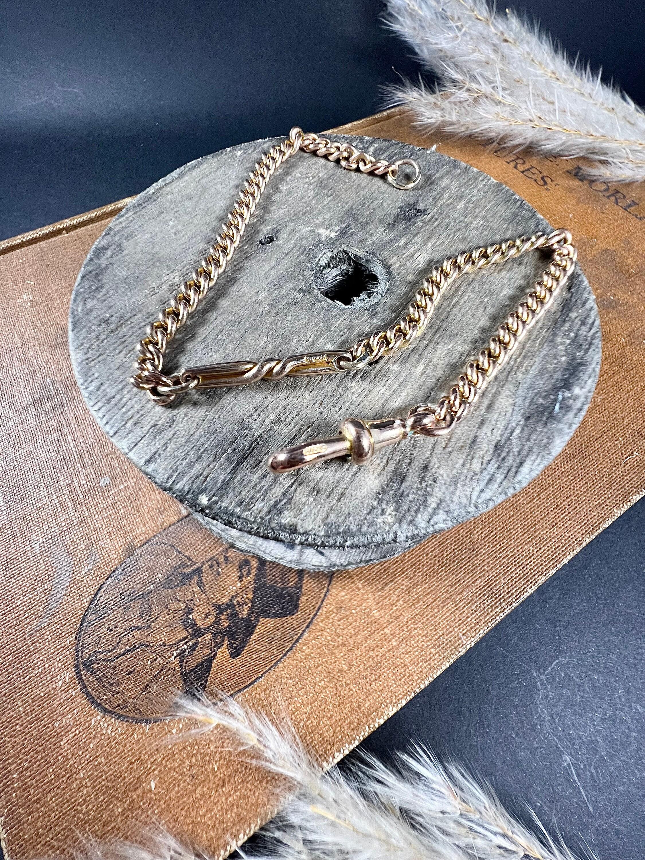Antikes edwardianisches Gliederarmband aus 9 Karat Roségold mit Knotenkurbeln 3