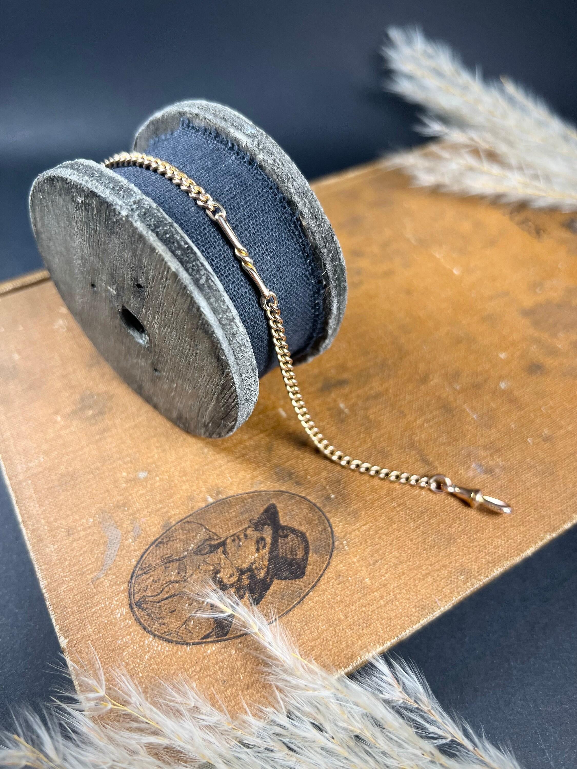 Antikes edwardianisches Gliederarmband aus 9 Karat Roségold mit Knotenkurbeln 4