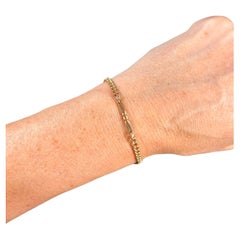 Antikes edwardianisches Gliederarmband aus 9 Karat Roségold mit Knotenkurbeln