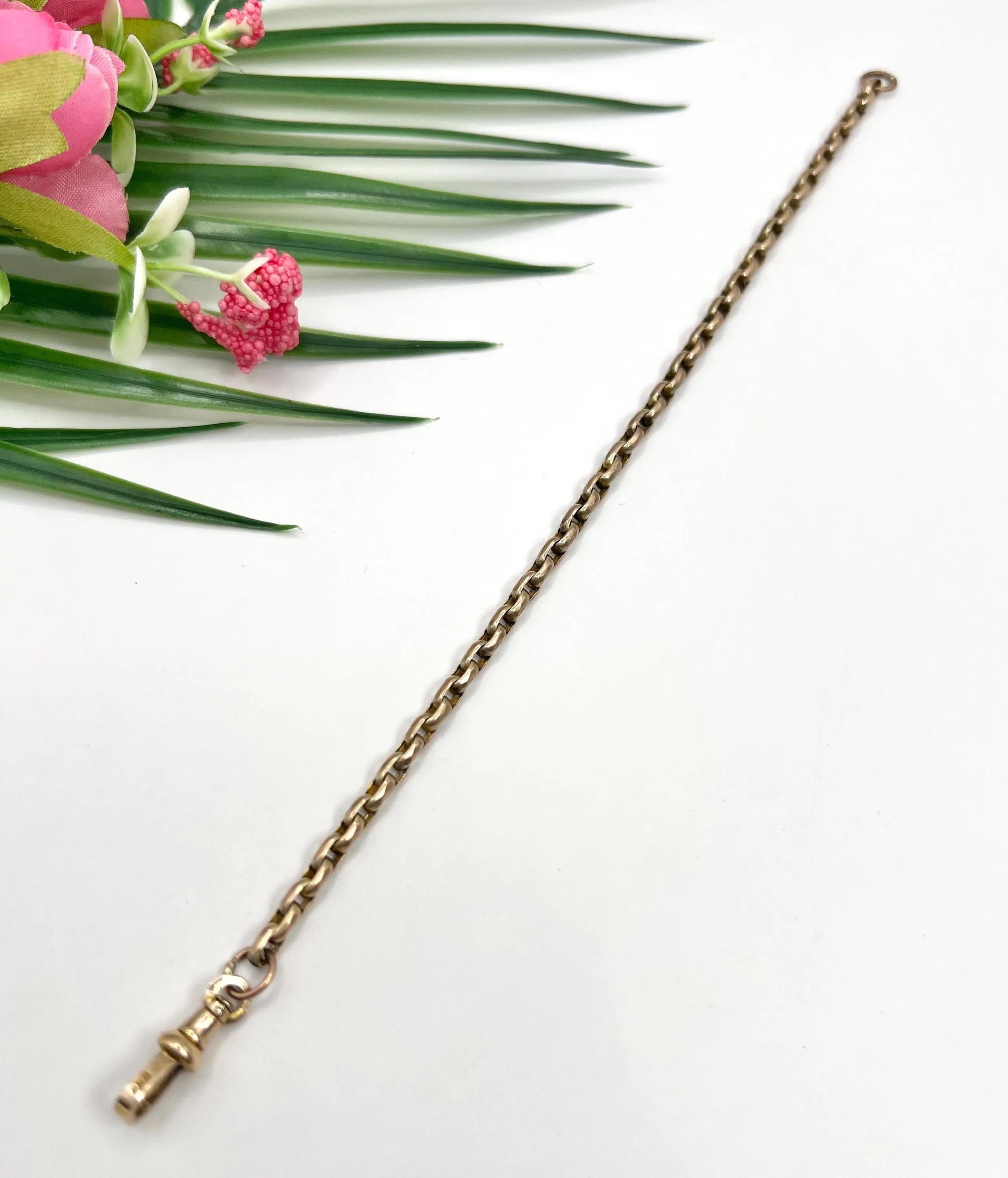 da uomo o donna Antico bracciale Belcher ovale sfaccettato in oro rosa 9ct, edoardiano, con chiusura a girello in vendita