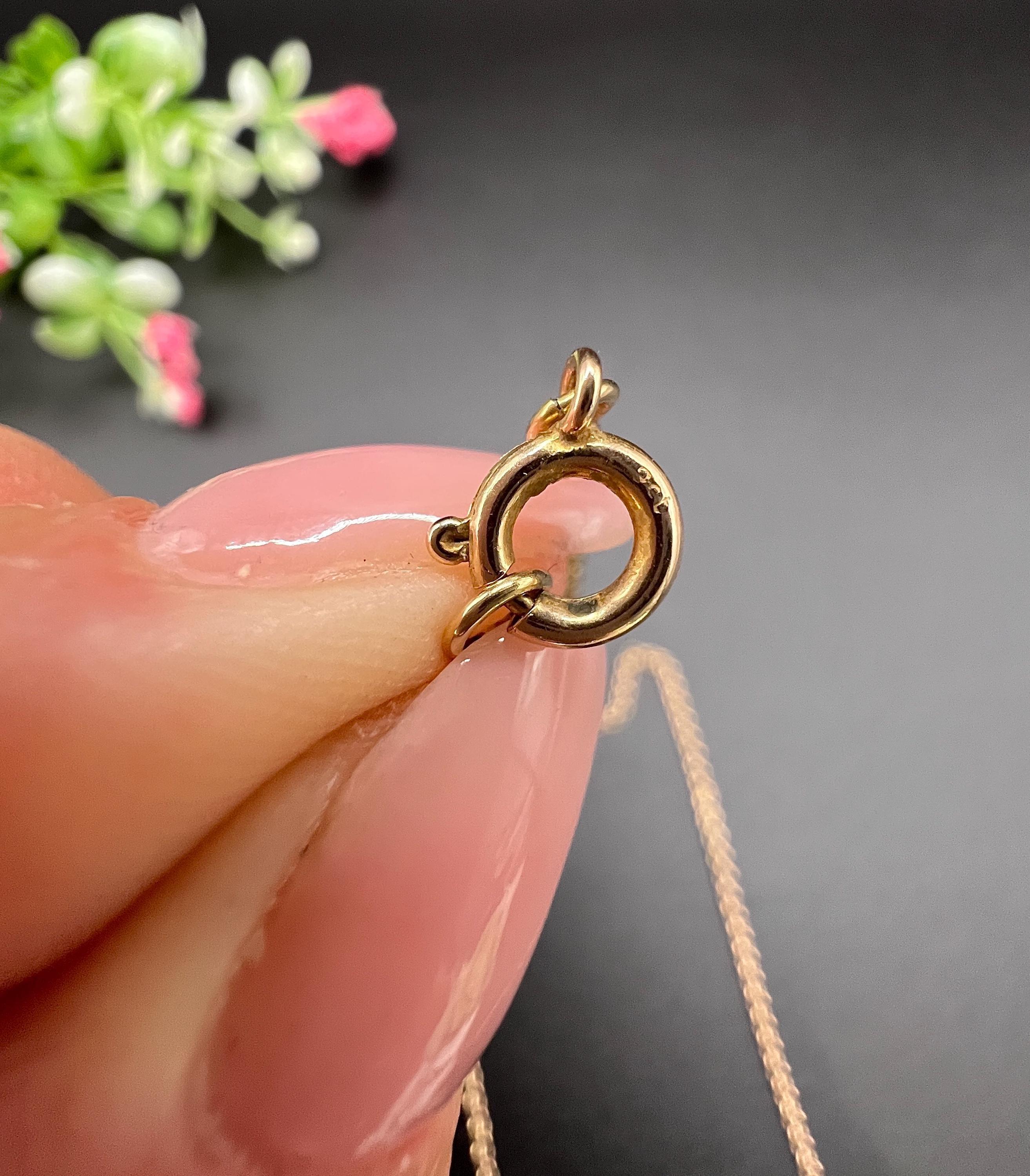 Antica catena a maglie in oro rosa 9ct Edwardian Trace da 25 pollici in vendita 2