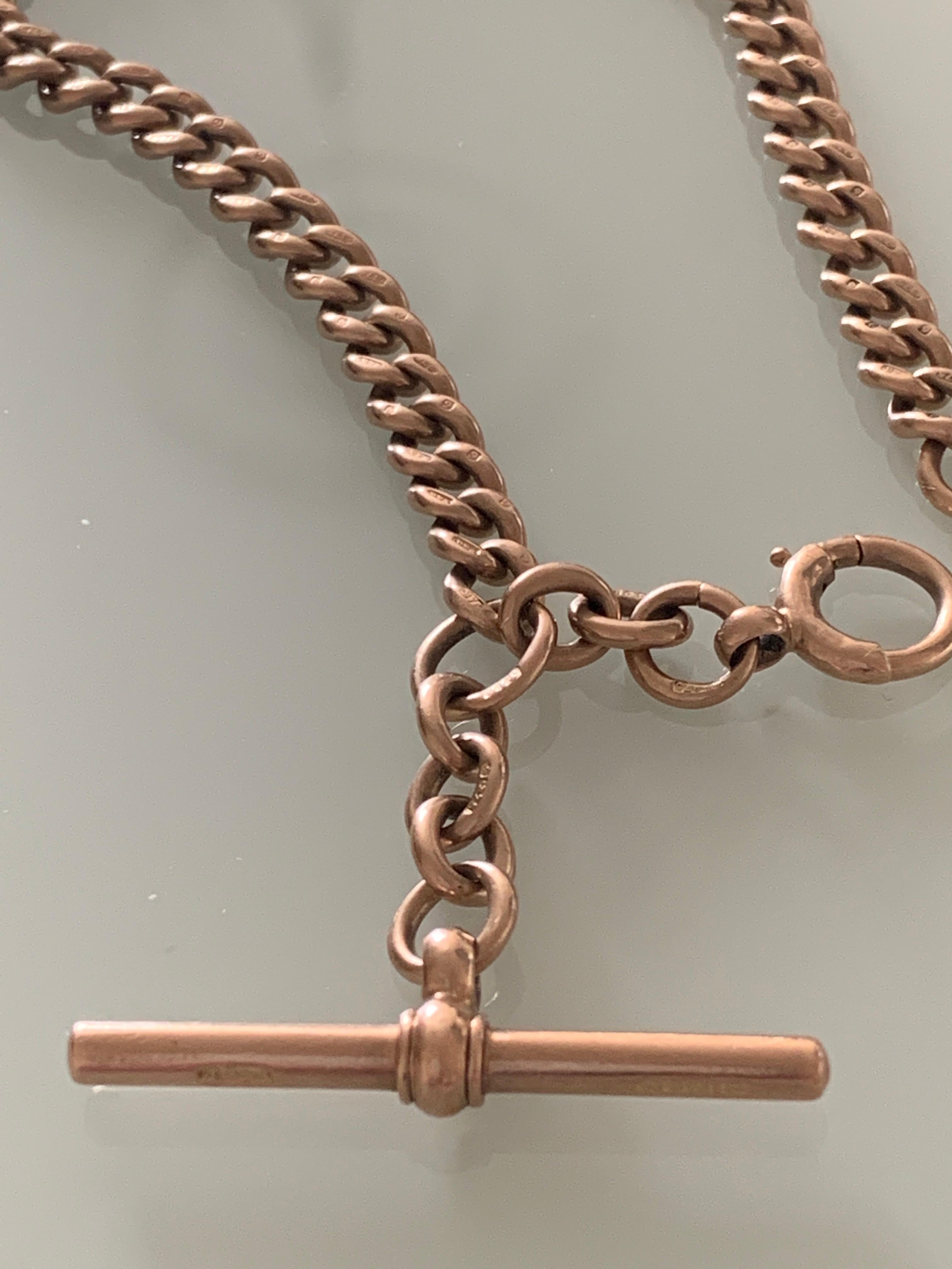 9ct Rose Gold Antique Gold Bracelet
Circa 1880s - 1900's
In beautiful condition
Every link is stamped 9 375
Full Hallmarked - Birmingham United Kingdom
By John Grinsell & Sons
Length 8 Inches 
Weight 23.66 grams


