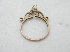 Antique 9ct Rose Gold Full Sovereign Holder Pendant 375 Purity c1900