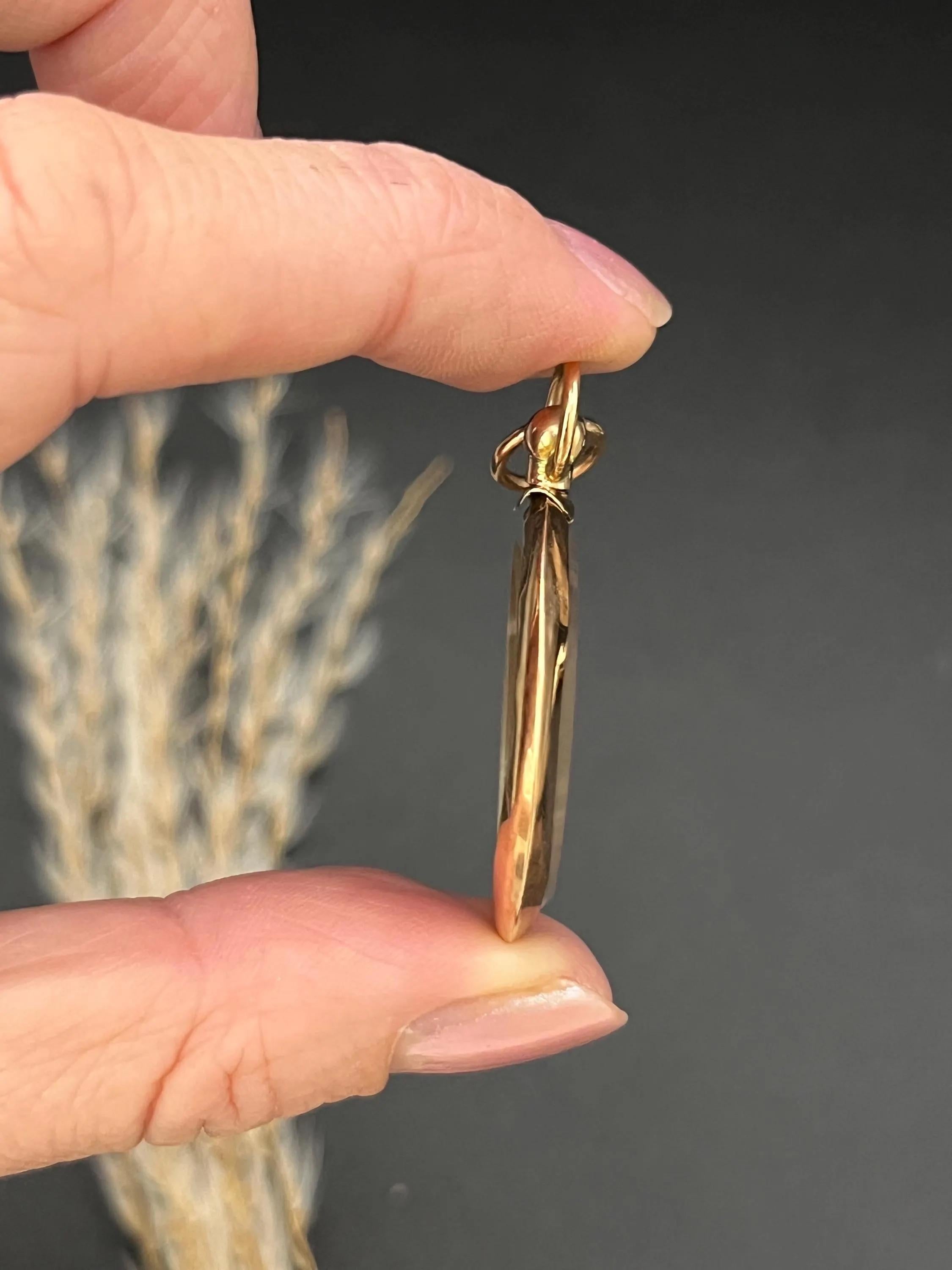 Edwardian Antique 9ct Rose Gold, Glass Open Locket Pendant, Circa 1900 For Sale