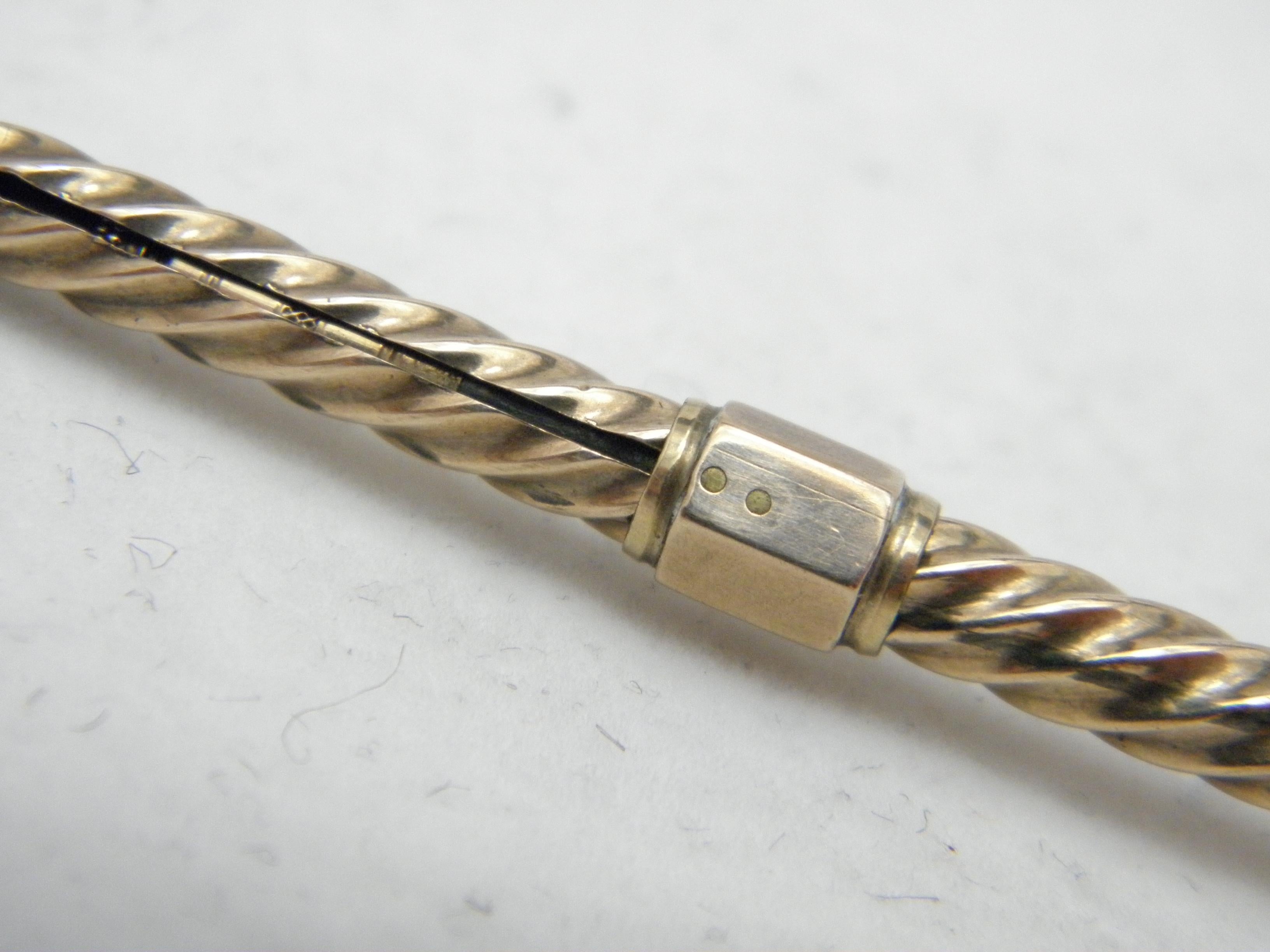 Women's or Men's Antique 9ct Rose Gold Propelling Pencil c1850 375 Purity Large Heavy 7.5g For Sale