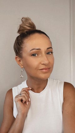 Antique 9ct Rose Gold & Silver Pool of Light Earrings